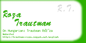 roza trautman business card